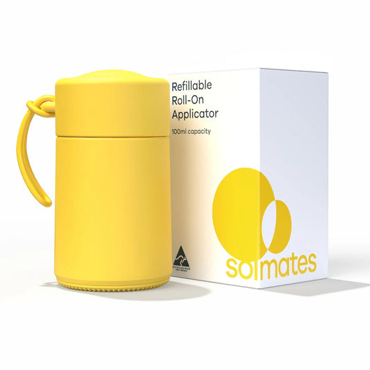 100ml Refillable Sunscreen Applicator Solmates in Sunshine Yellow