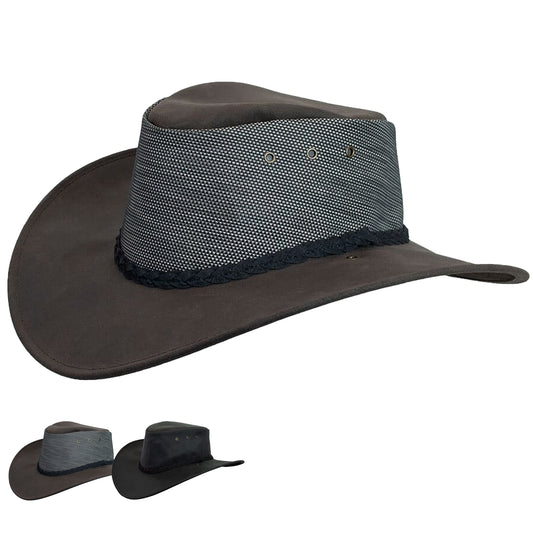 Leather Paterson Hat Breeze Mesh Newcastle Hats