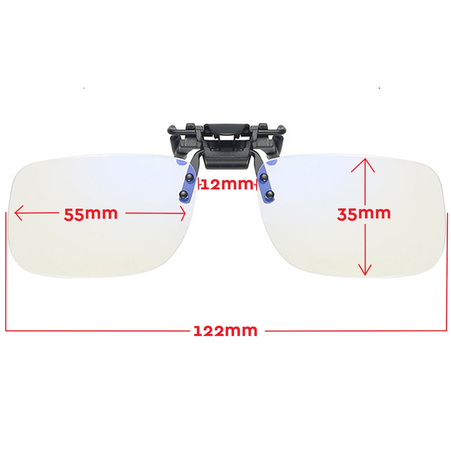 Clip-On Square Magnifying Reading Glasses
