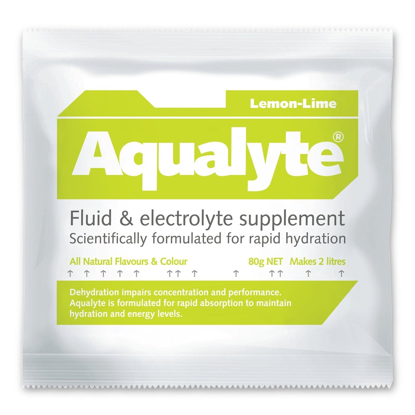 Aqualyte Lemon Lime Flavour Electrolyte Sachets - 80g (Box of 20) - SunSafe Australia