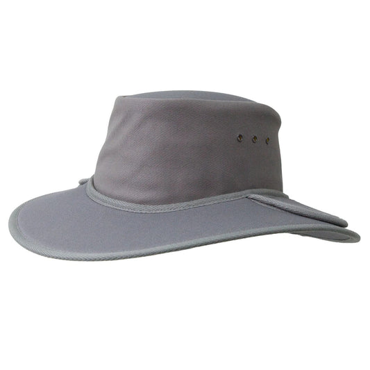 Earmuff Hat Standard Silver Grey 9cm Brim UPF 50+ Newcastle Hats - SunSafe Australia
