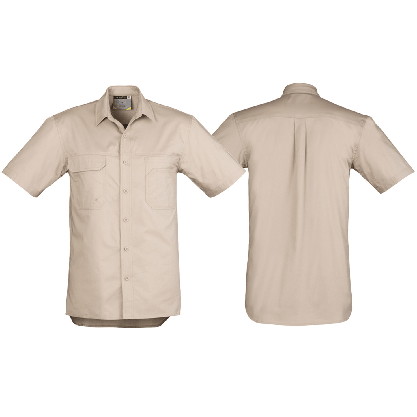 Syzmik Men's Lightweight Tradie Short Sleeve Shirt in Black
