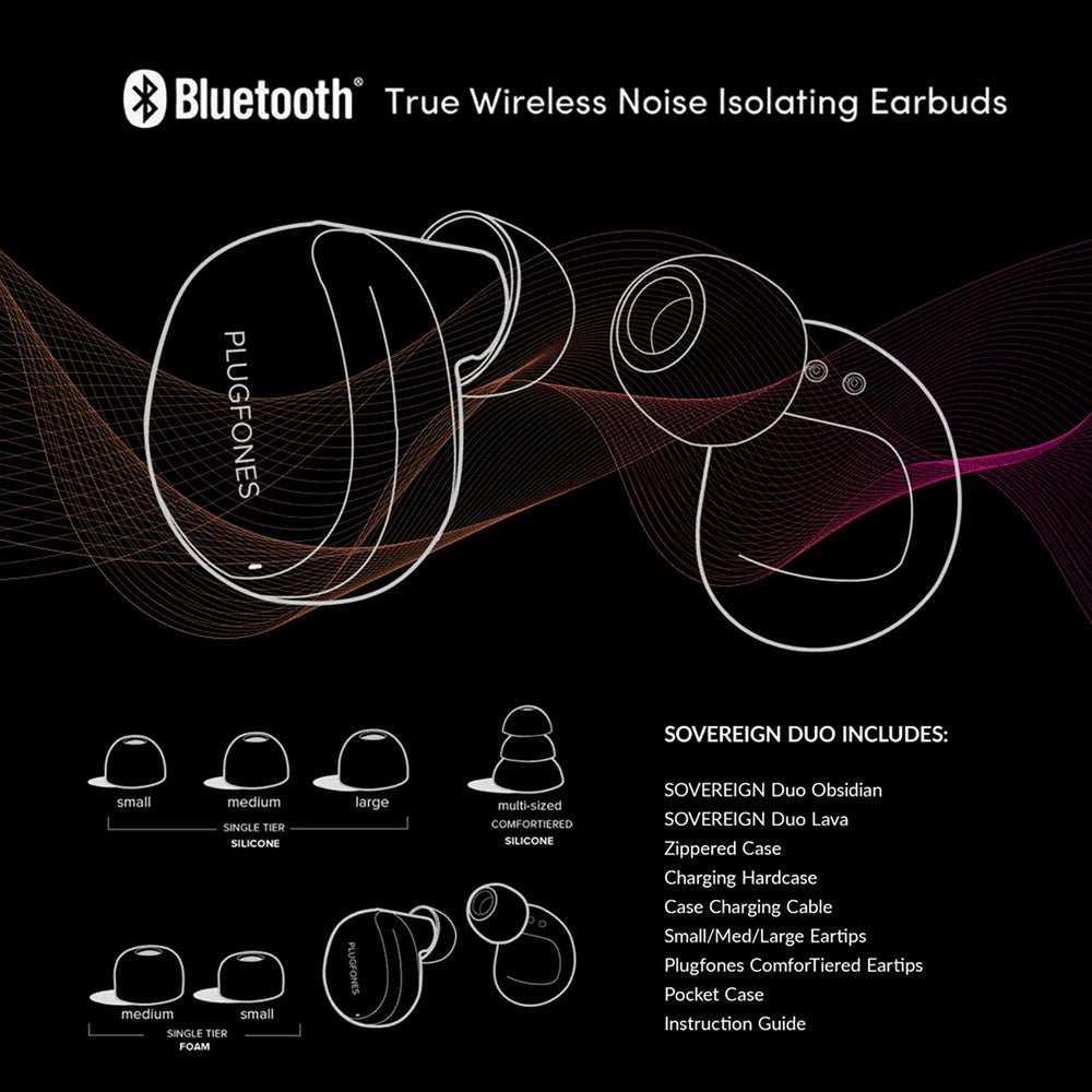 Plugfones® Sovereign™ Wireless Earbuds - SunSafe Australia