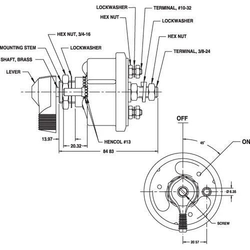 Cole Hersee Battery Master Switch 75910BX DPST On/Off SunSafe Australia