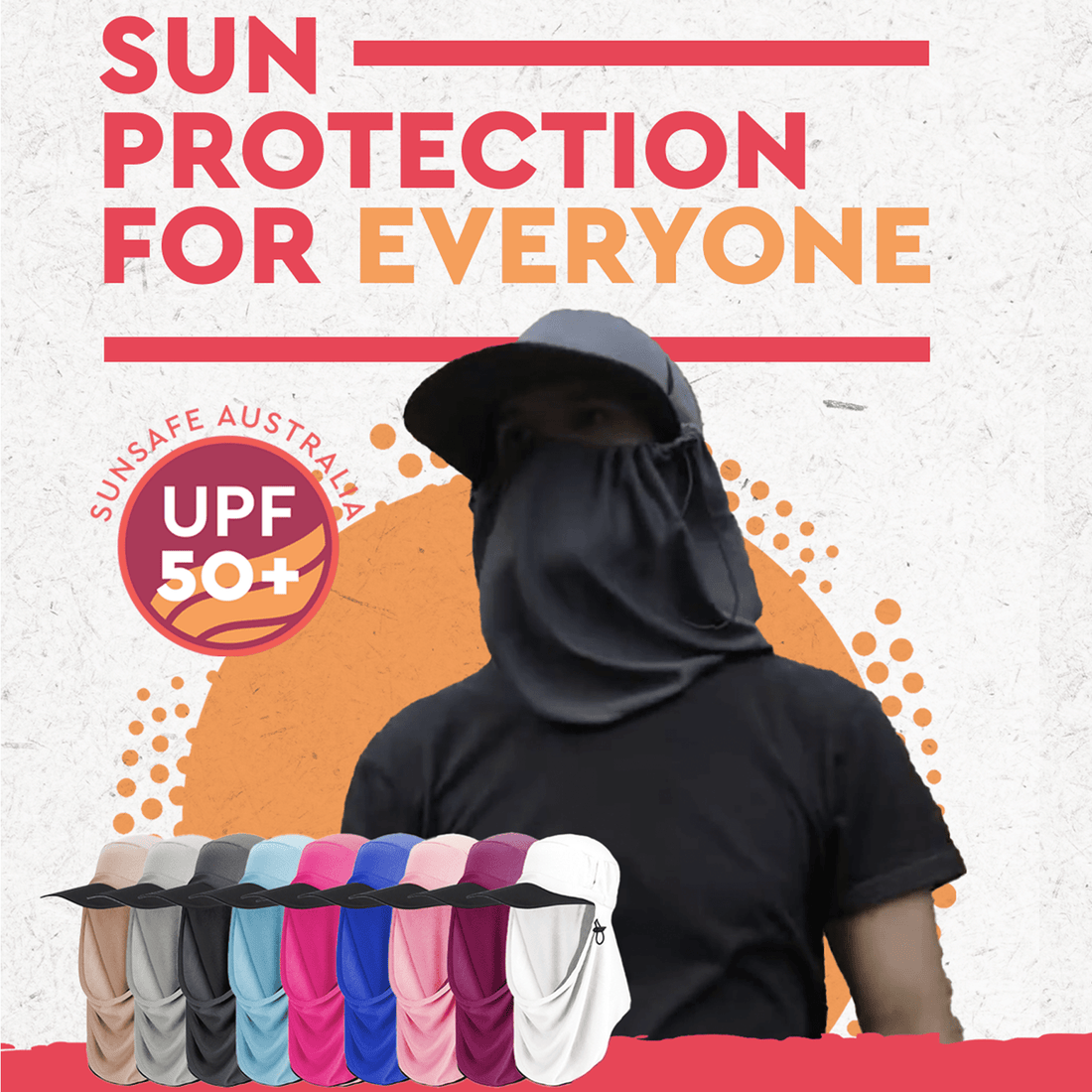 Adapt-A-Cap UPF 50+ Legionnaires Style Wrap-A-Round Sun Hat - SunSafe Australia