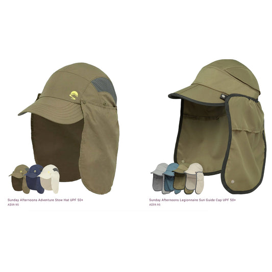 Adventure-Ready Sun Protection: Meet the Sunday Afternoons Adventure Stow Hat and Sun Guide Cap - SunSafe Australia