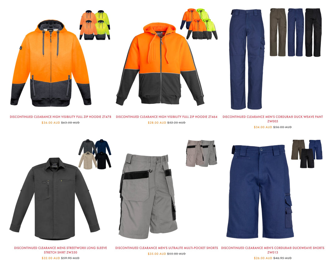 Discounted Workwear Clothing - SunSafe Australia