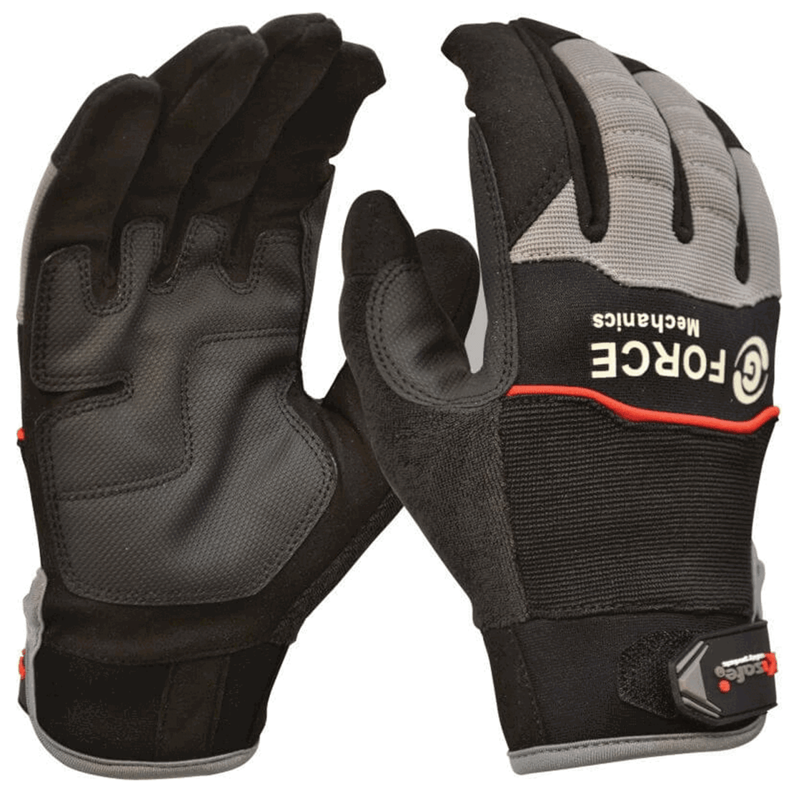 Synthetic Leather Palm Mechanics Glove with Fingerless Options