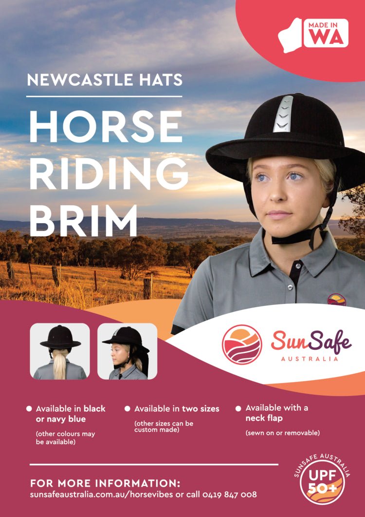 Horse Riding Brims are Back! - Newcastle Hats Horse Riding Brim - SunSafe Australia