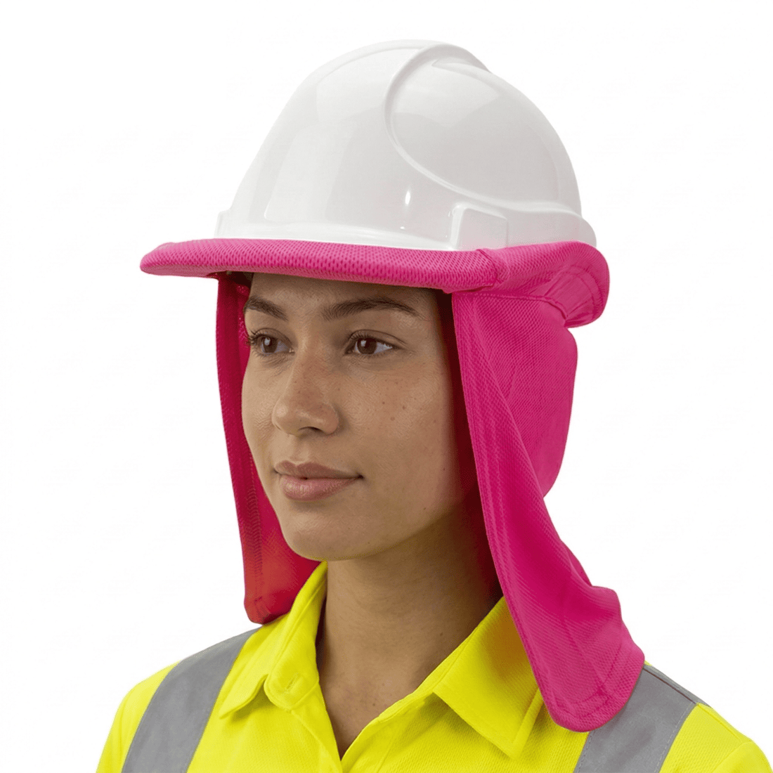 Introducing the New Pink Hard Hat Flap by UVeto Australia - SunSafe Australia