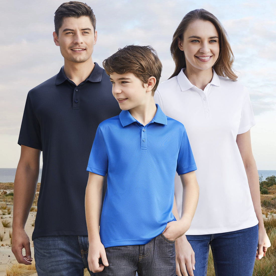 New Style Men's/Women's/Kids UPF 50+ Polo Shirts - SunSafe Australia