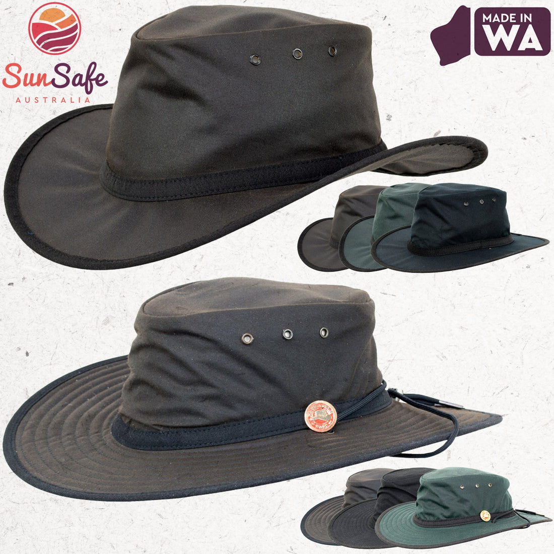Oilskin Hats Made in Western Australia - SunSafe Australia