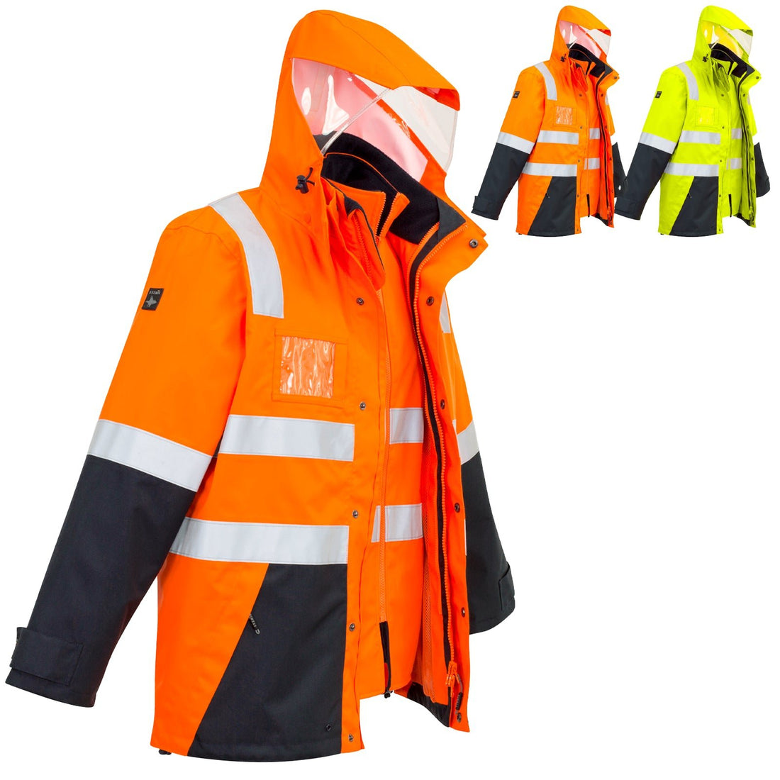 Syzmik Workwear High Visibility 4 in 1  Waterproof Jacket ZJ532 - SunSafe Australia
