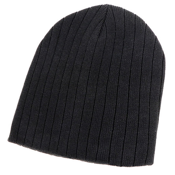 100% Cotton Beanie Soft Breathable Winter Hat in Navy Blue