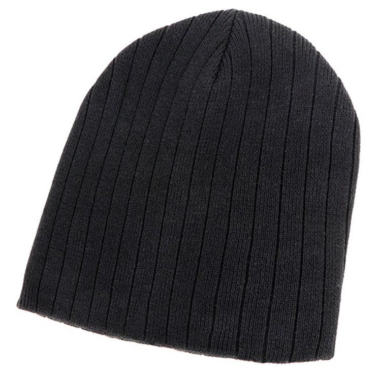 100% Cotton Beanie Soft Breathable Winter Hat in Navy Blue