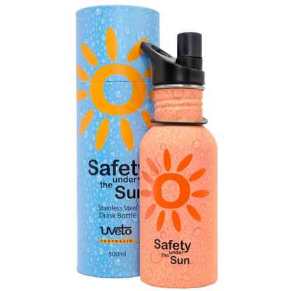 UVeto 500ml Orange Stainless Steel Drink Bottle