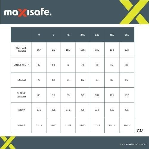 25x Maxisafe Orange Polypropylene Disposable Coveralls - Lightweight Hooded PPE