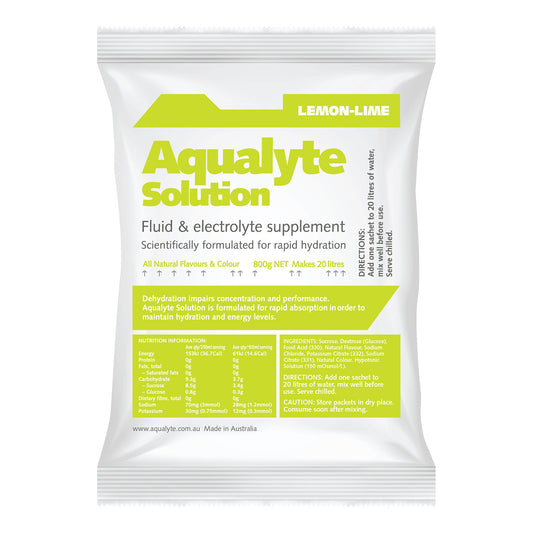 Aqualyte Lemon Lime Flavour Electrolyte Sachets - 800g (Box of 5)
