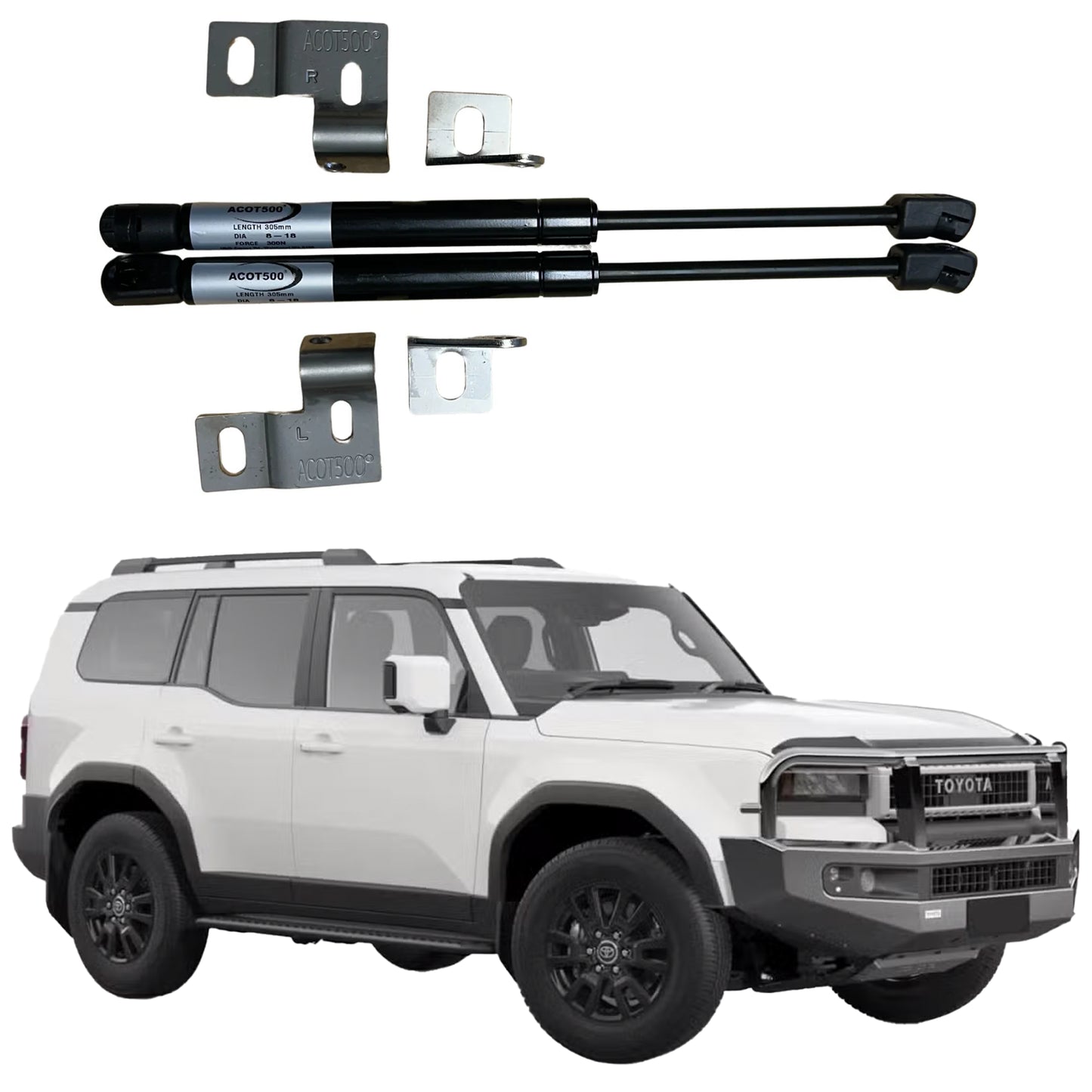 Bonnet Strut Kit for Toyota Land Cruiser Prado 2025+ ACOT500 Gas Lift Upgrade