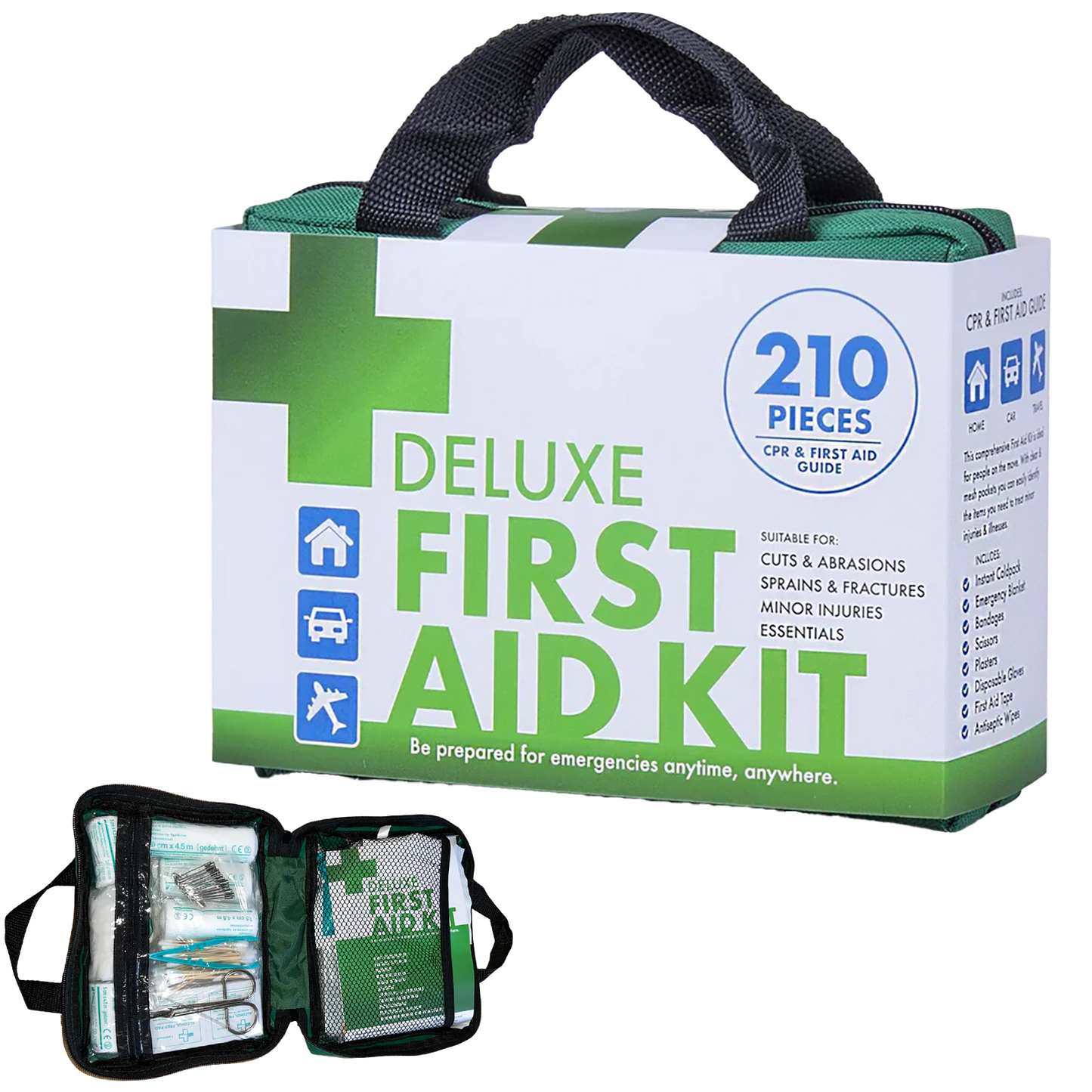 Car and Motor Deluxe First Aid Kit 210 Pieces