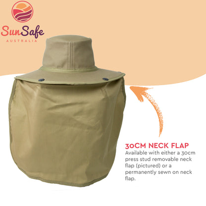 Earmuff Hat Micro Mesh Khaki 9cm Brim UPF 50+ Newcastle Hats