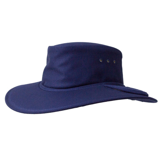 Earmuff Hat Standard Navy Blue 9cm Brim UPF 50+ Newcastle Hats