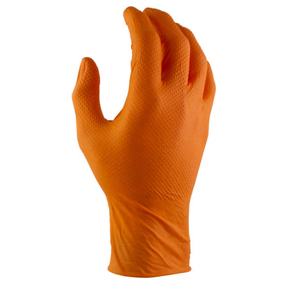 Orange Shield Super Tough Unpowdered Nitrile Gloves