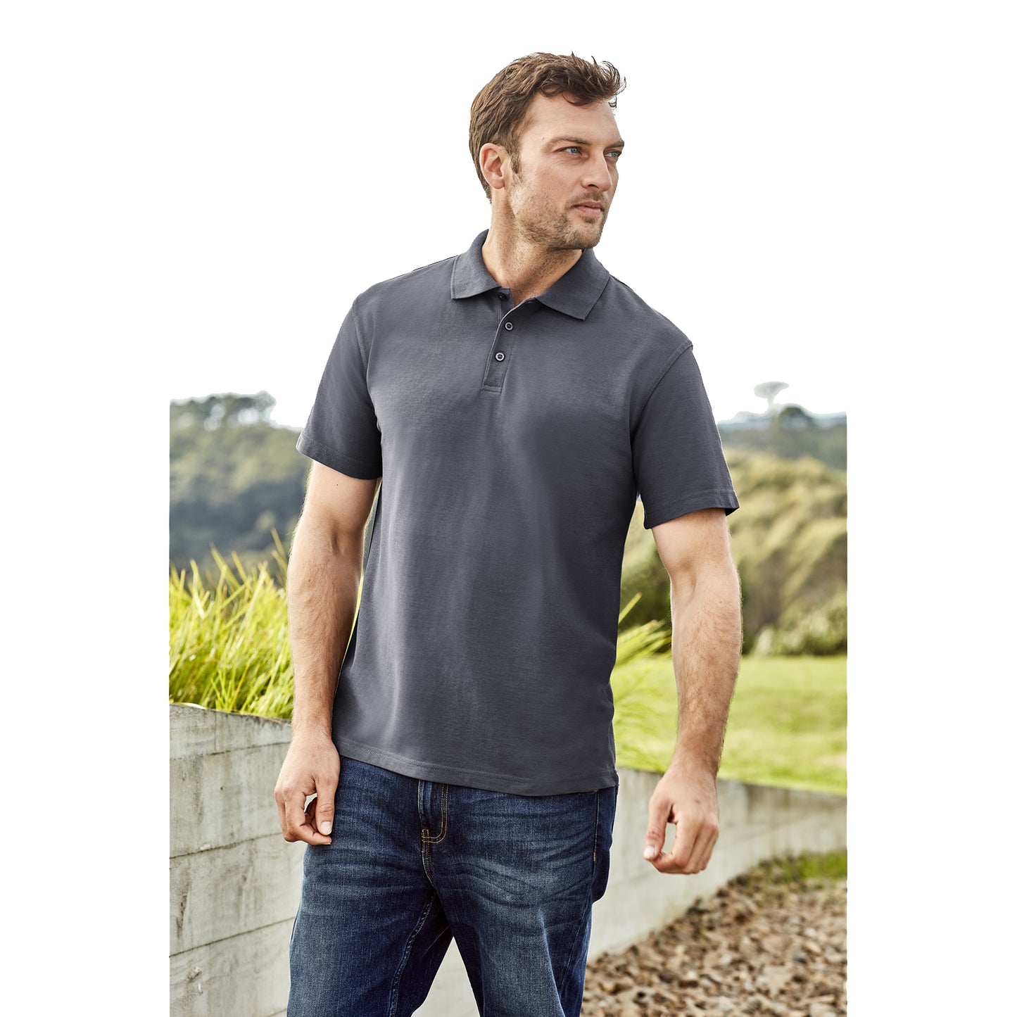 Mens Crew Short Sleeve Polo