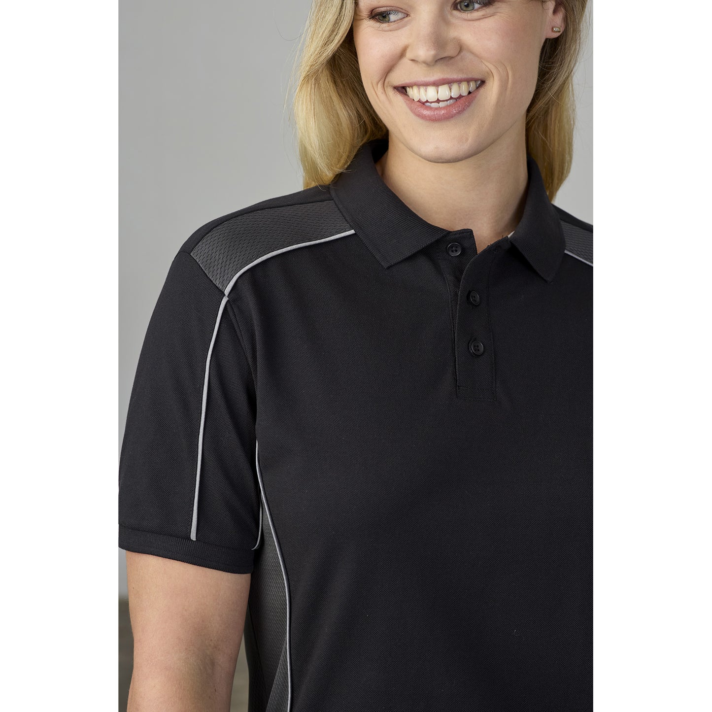 Unisex Grid Short Sleeve Polo UPF 50+