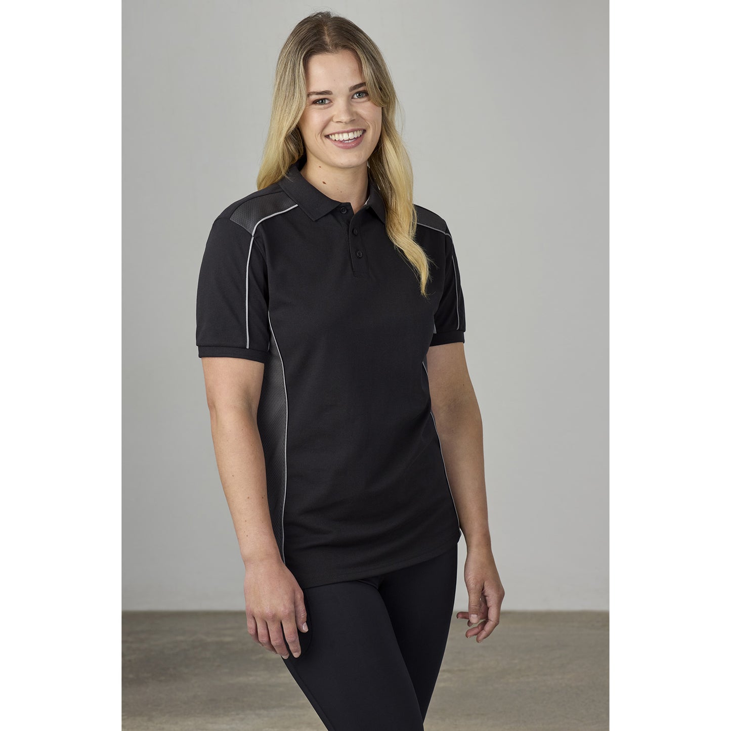 Unisex Grid Short Sleeve Polo UPF 50+