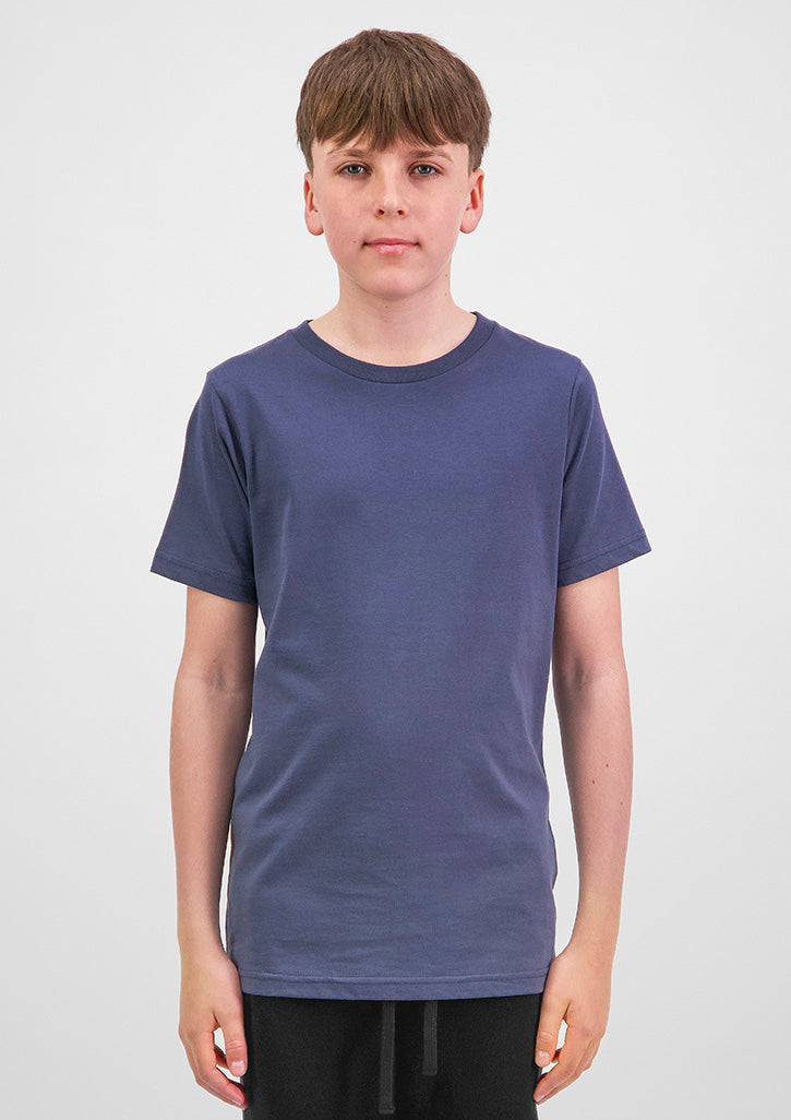 Goodmates Youth Basis Short Sleeve Tee in Steel Blue