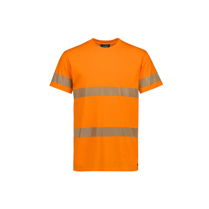 Mens Hi Vis Segmented Tape Cotton Tee Shirt UPF 50+