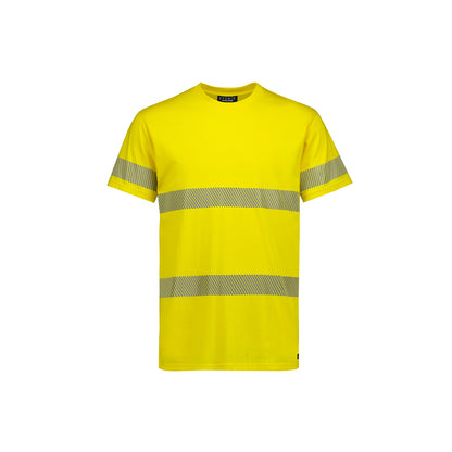 Mens Hi Vis Segmented Tape Cotton Tee Shirt UPF 50+