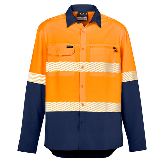 Men's High Visibility Outdoor Segmented Tape Long Sleeve Shirt ZW470