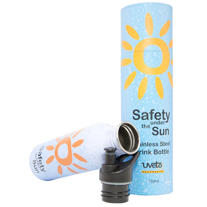 750ml Blue Stainless Steel Drink Bottle UVeto Australia