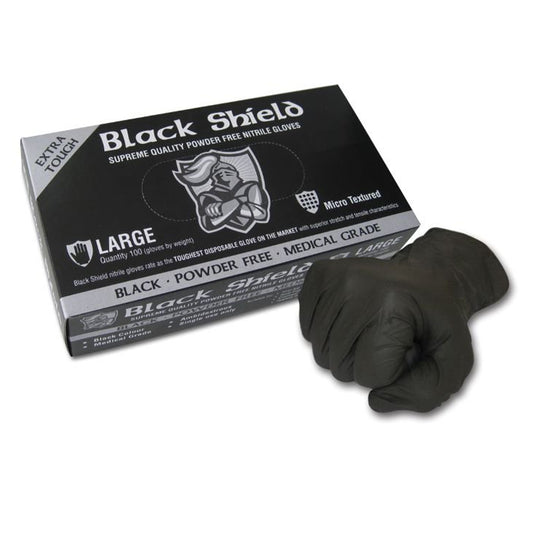 Black Shield Super Tough Unpowdered Nitrile Gloves