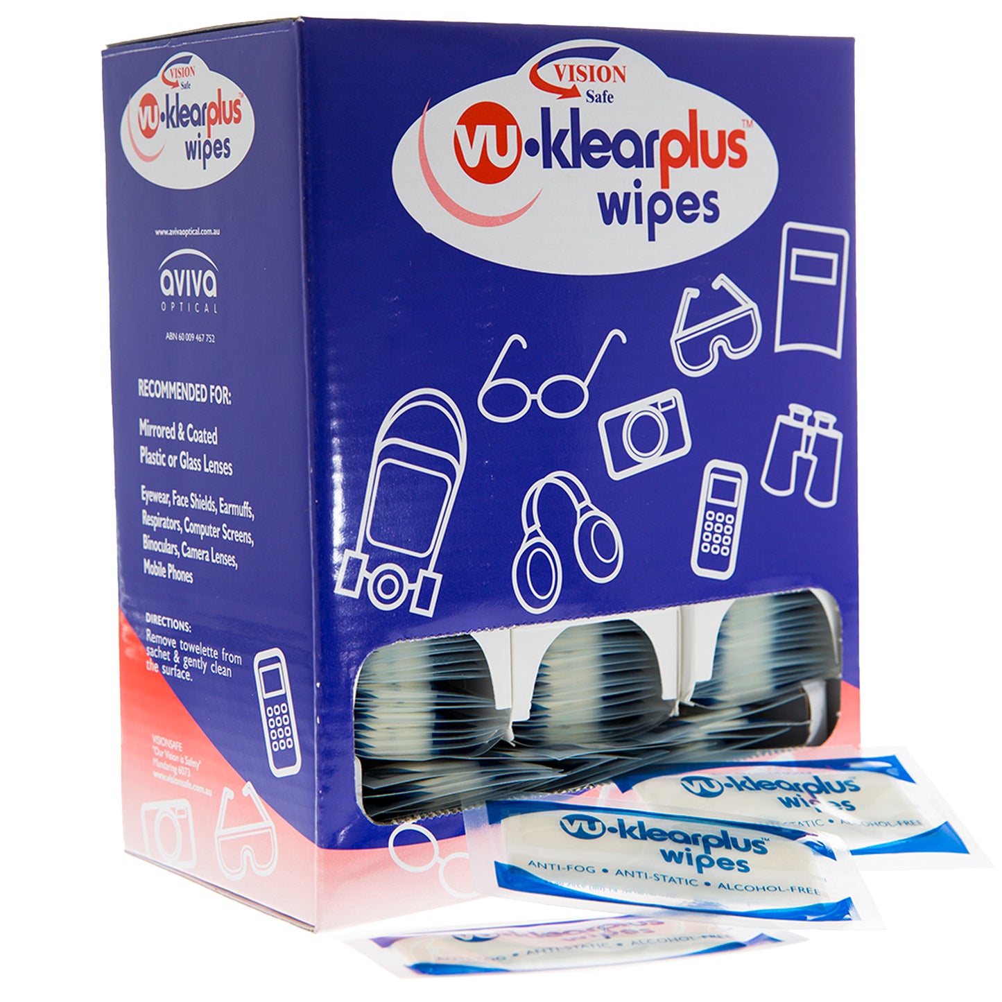 Lens Cleaning Wipes 300 Pack VU-Klearplus