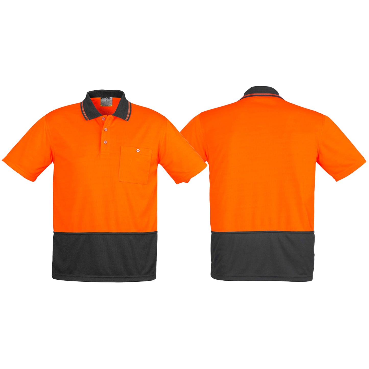 Unisex High Visibility Basic Budget Spliced Short Sleeve Polo ZH231