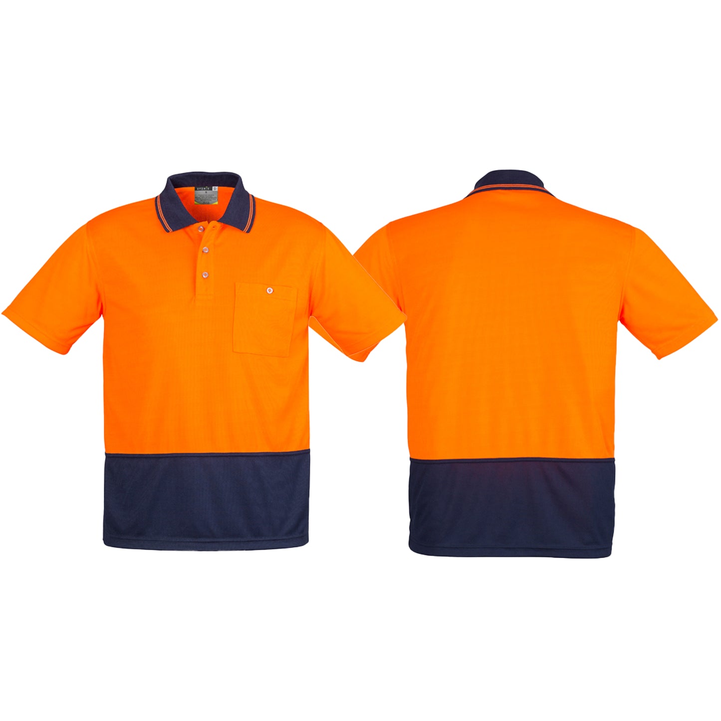 Unisex High Visibility Basic Budget Spliced Short Sleeve Polo ZH231