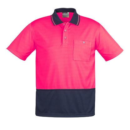 Unisex High Visibility Basic Budget Spliced Short Sleeve Polo ZH231