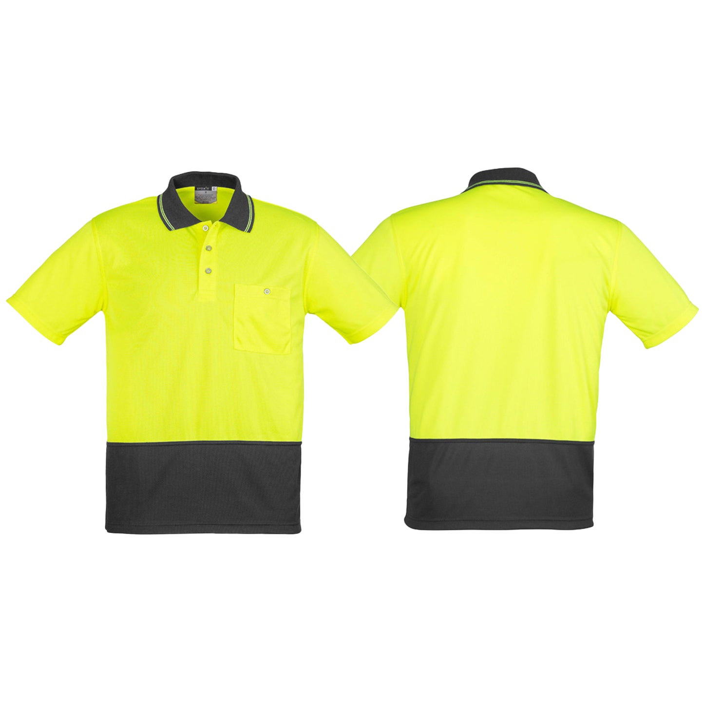 Unisex High Visibility Basic Budget Spliced Short Sleeve Polo ZH231