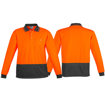 Unisex High Visibility Budget Basic Spliced Long Sleeve Polo ZH232