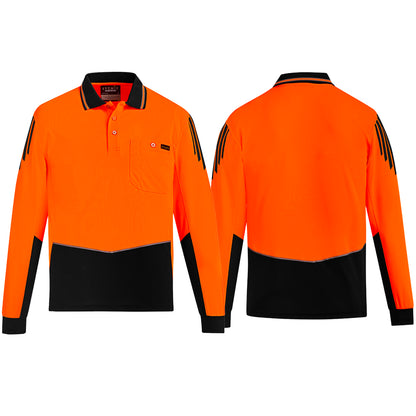 Men's Highly Breathable Flux Long Sleeve Polo ZH310