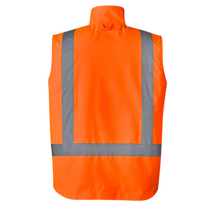 Men’s Hi-Vis 4-in-1 Waterproof Jacket with Reversible Fleece Vest – 3,000mm Rated