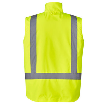 Men’s Hi-Vis 4-in-1 Waterproof Jacket with Reversible Fleece Vest – 3,000mm Rated
