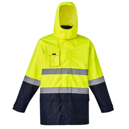 Men’s Hi-Vis 4-in-1 Waterproof Jacket with Reversible Fleece Vest – 3,000mm Rated