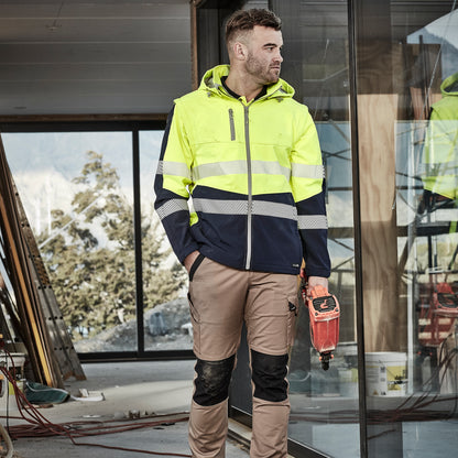 Unisex 2-in-1 Softshell Waterproof Work Jacket – Stretch Fabric with Segmented Tape