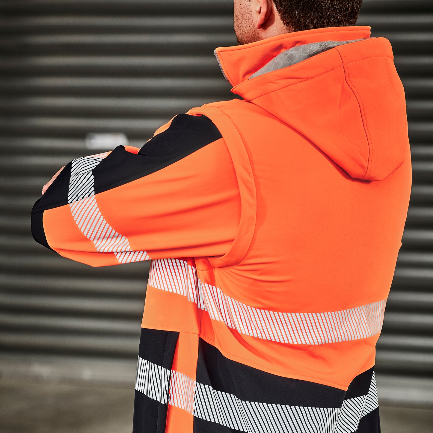 Unisex 2-in-1 Softshell Waterproof Work Jacket – Stretch Fabric with Segmented Tape