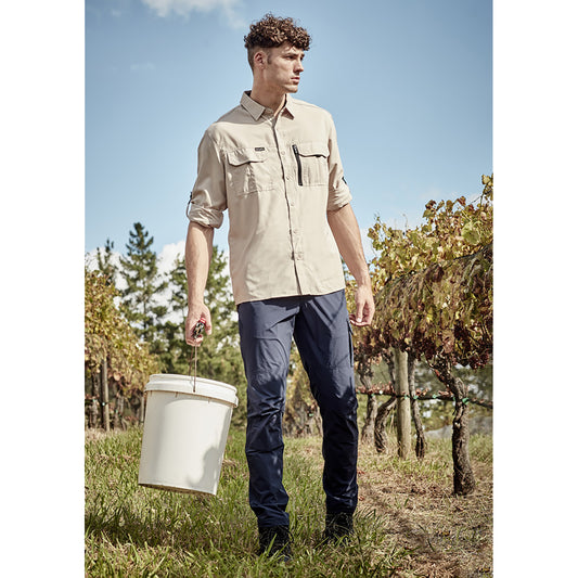 Men’s Lightweight Outdoor Pants – Stretch Nylon with Cargo Pocket