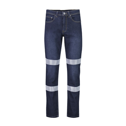 Bio Motion Stretch Denim Work Jeans Straight Leg Fit with Reflective Tape
